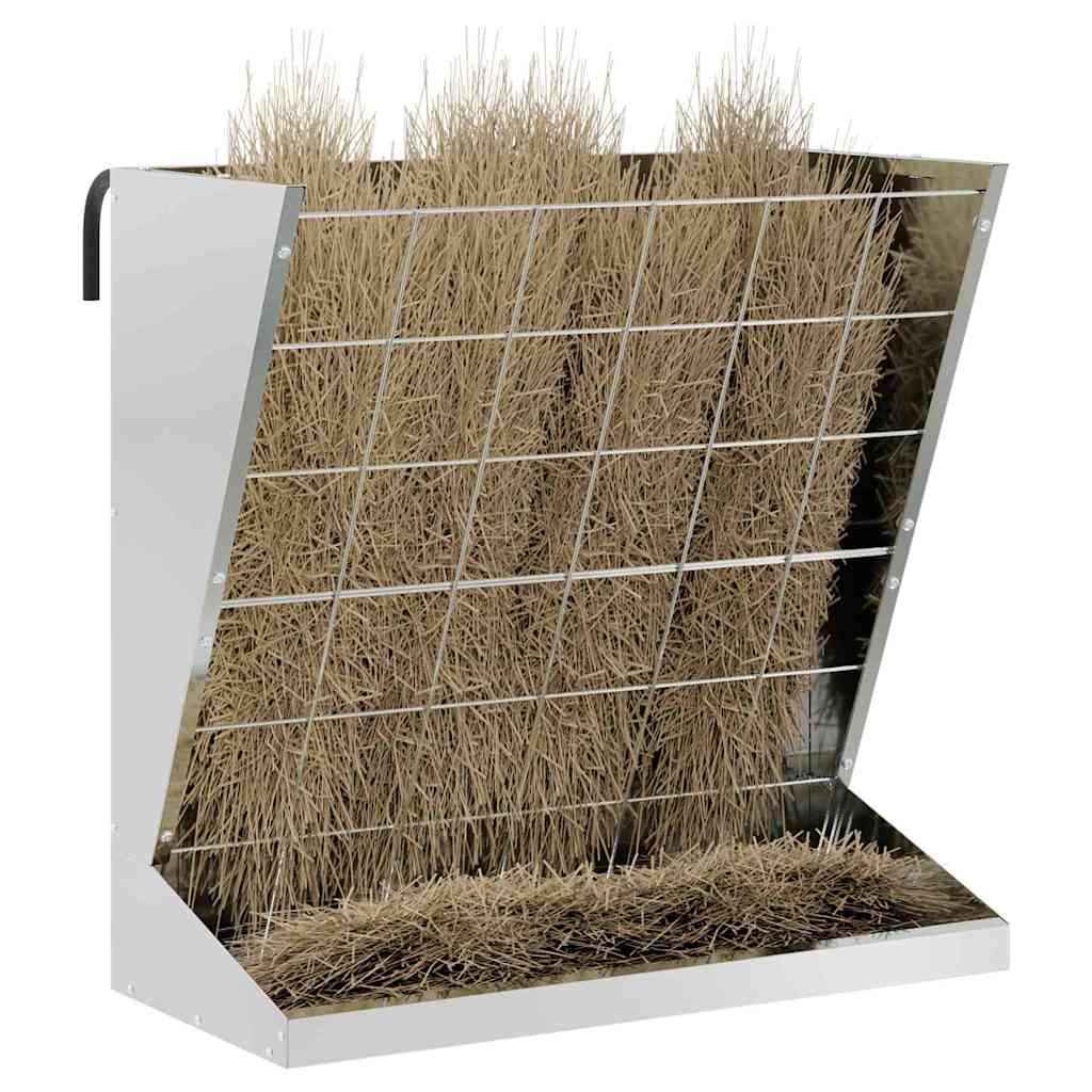 Vidaxl hooi feeder zilver 71 x 33 x 70 cm gegalvaniseerd staal