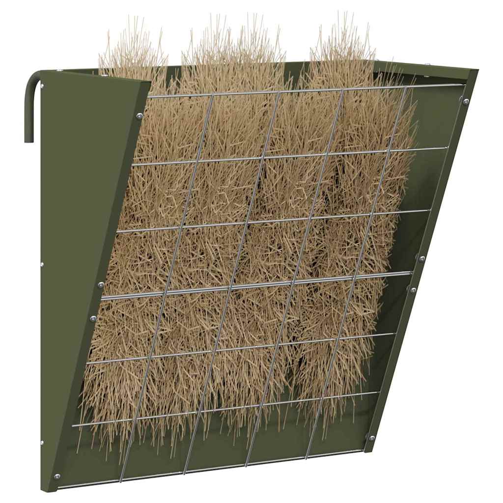 Vidaxl hangend hooi feeder olijf groen 61 x 33 x 66 cm