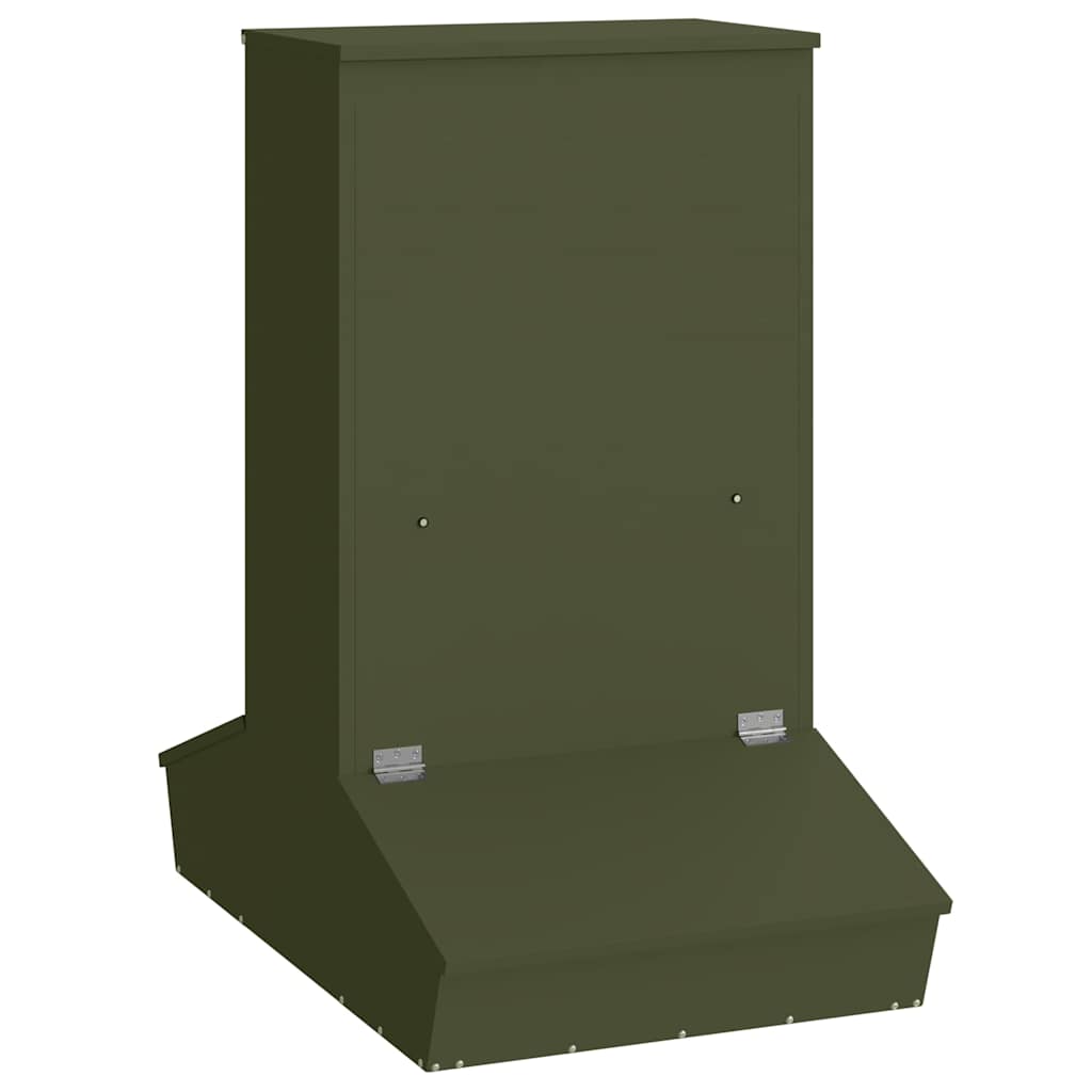 Vidaxl varkensvoeder olijf groen 82 x 51 x 91,5 cm koudgewalst staal
