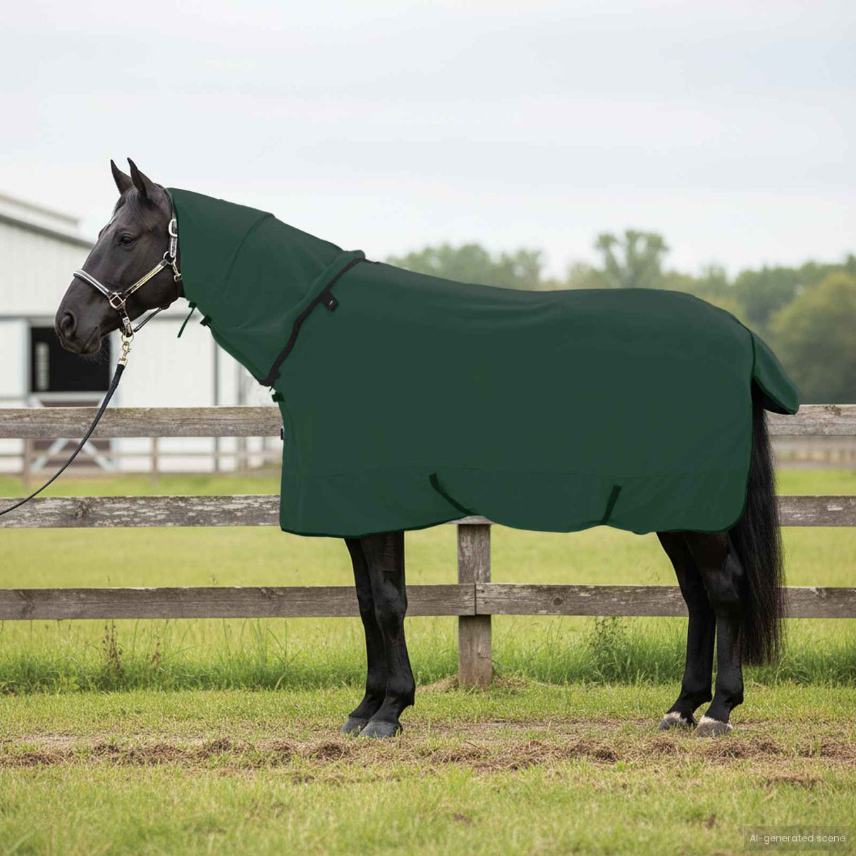 Vidaxl paardendeken volledig donkergroen polyester