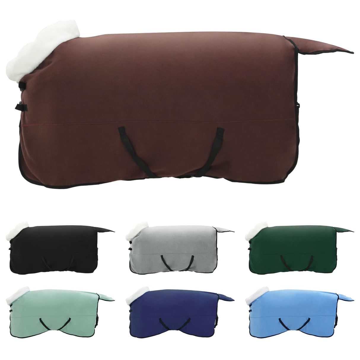 Vidaxl paardendeken volledig donkerbruin 145 cm polar fleece