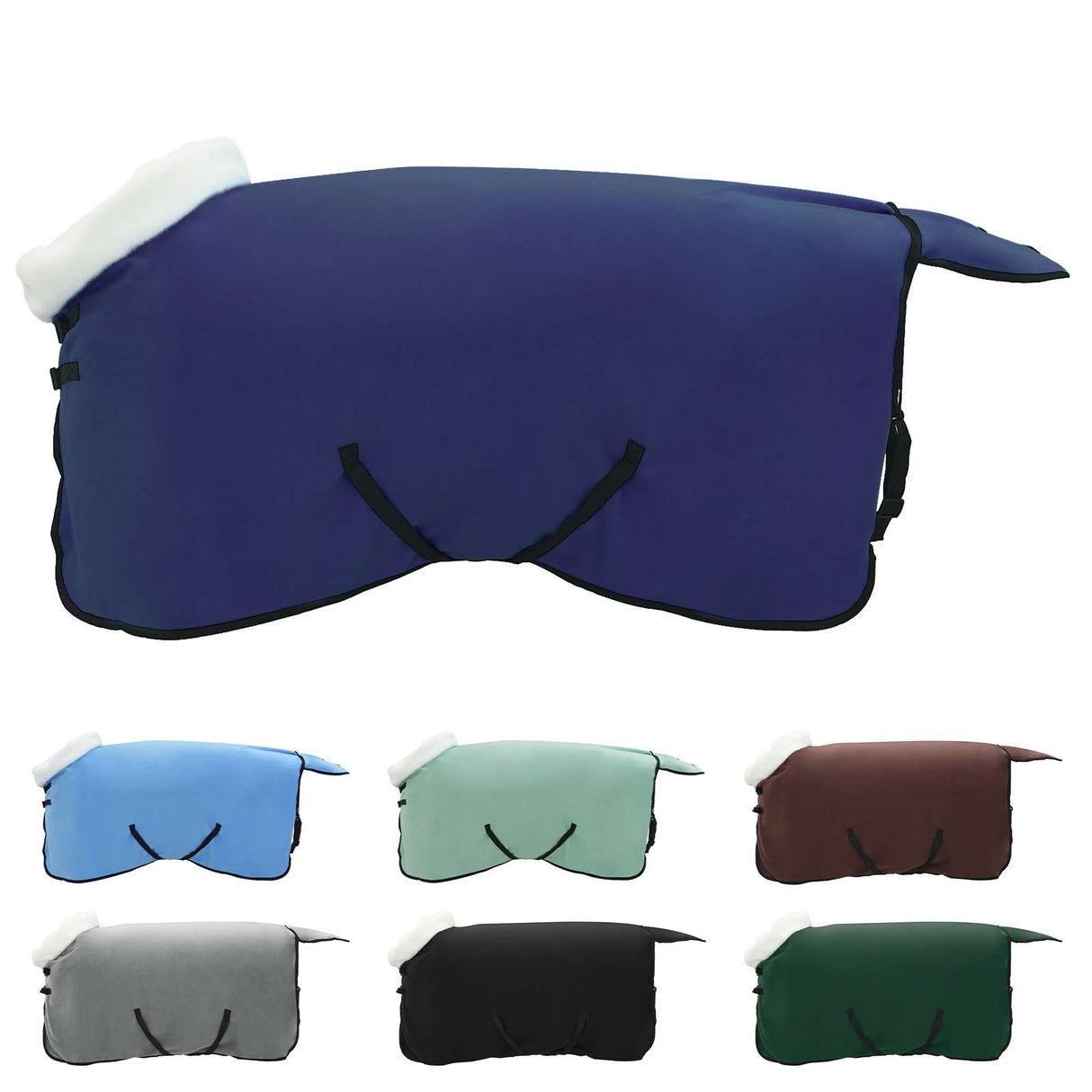 Vidaxl paardendeken marineblauw 115 cm polar fleece