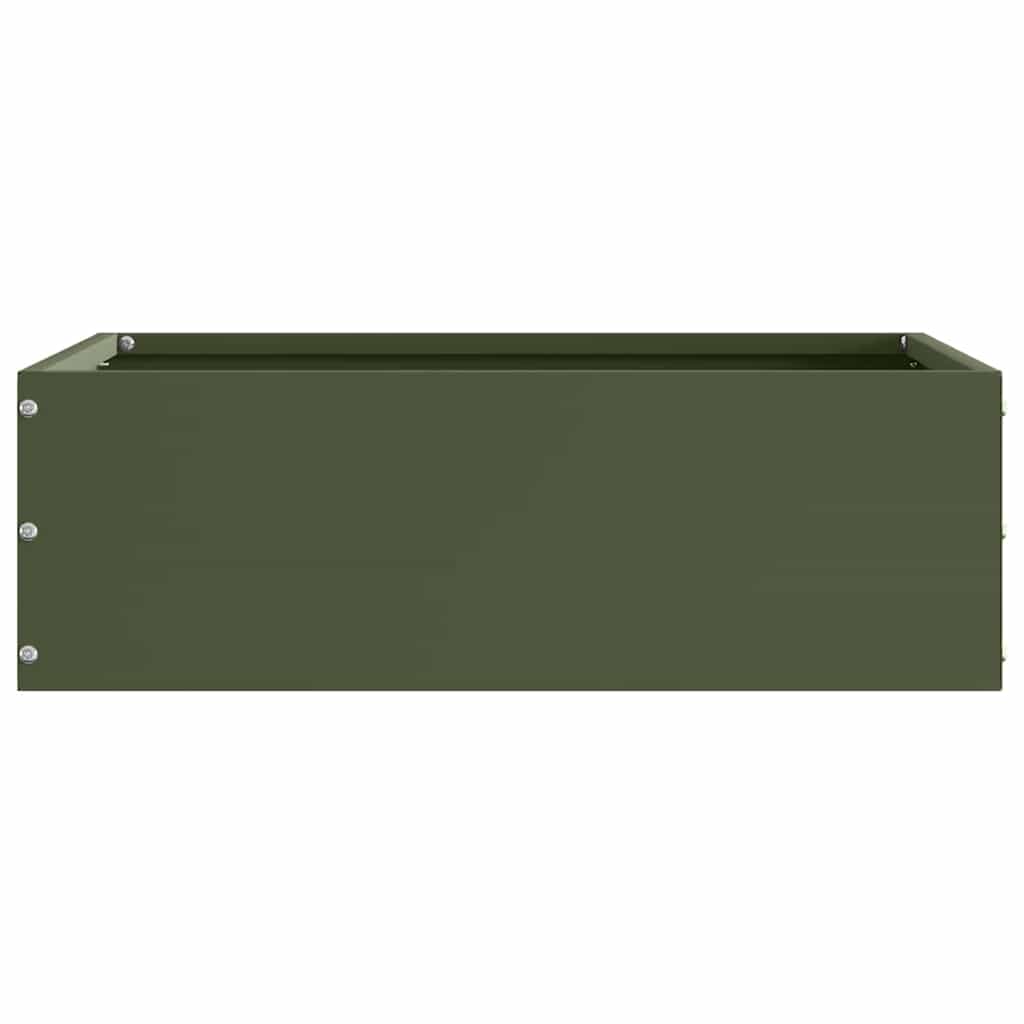 Vidaxl tuinrand olijf groen 40 x 40 x 13 cm staal