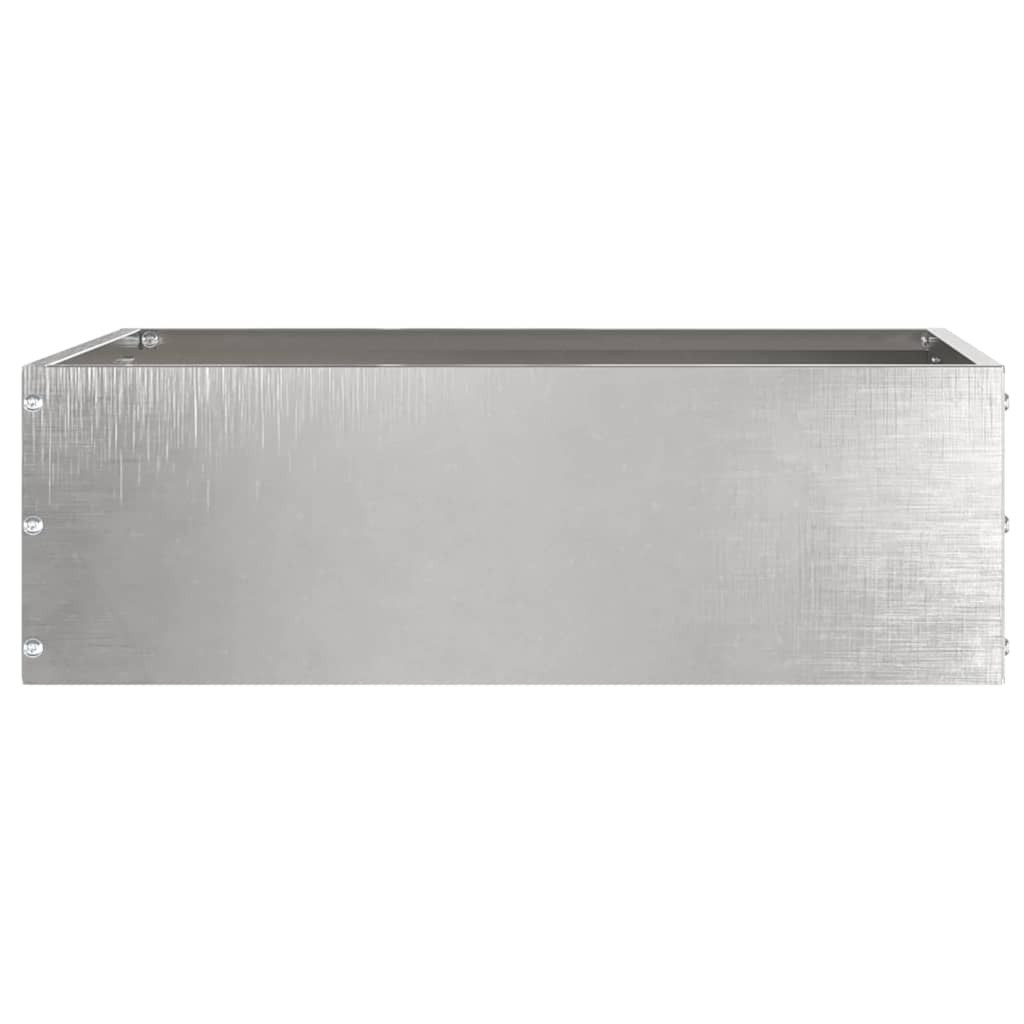 Vidaxl tuinrand zilver 40 x 40 x 13 cm roestvrij staal