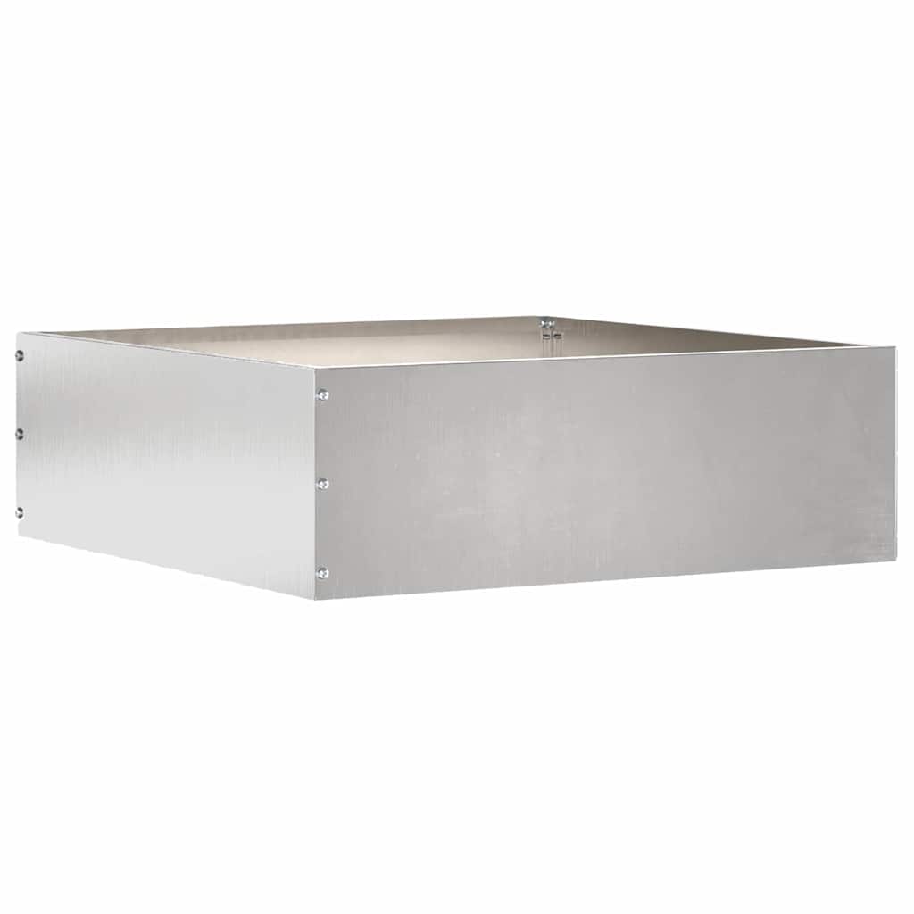 Vidaxl tuinrand 6 pcs zilver 40 x 40 x 13 cm roestvrij staal