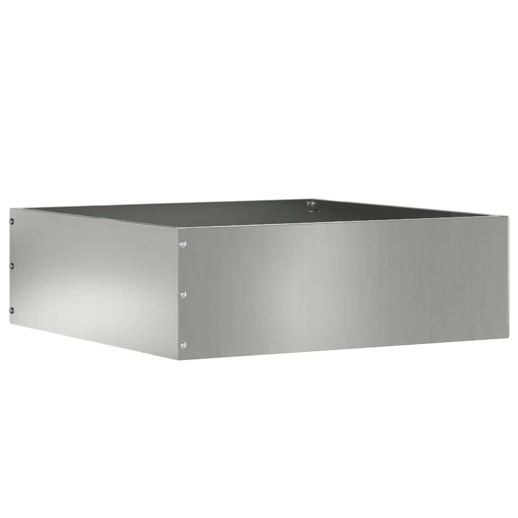 Vidaxl tuinrand zilver 40 x 40 x 13 cm gegalvaniseerd staal