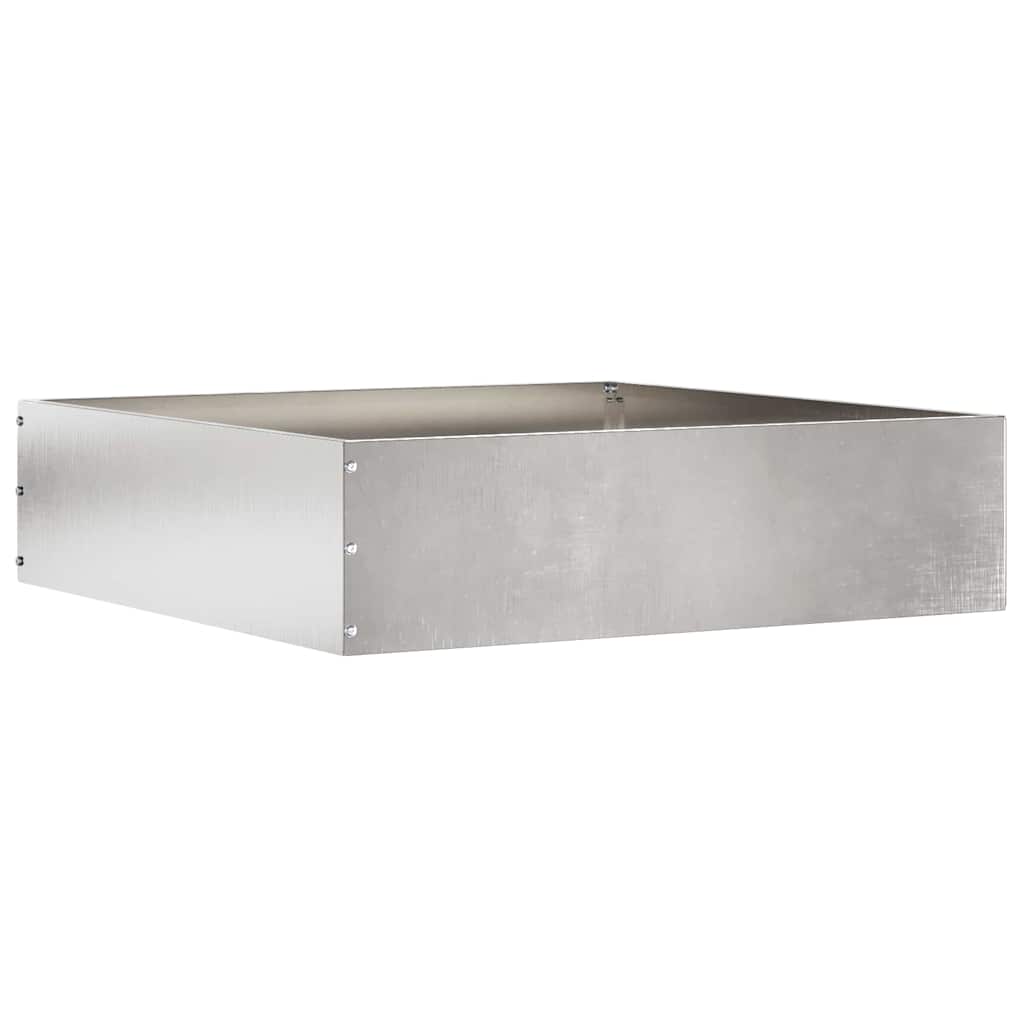Vidaxl tuinrand 6 pcs zilver 50 x 50 x 13 cm roestvrij staal
