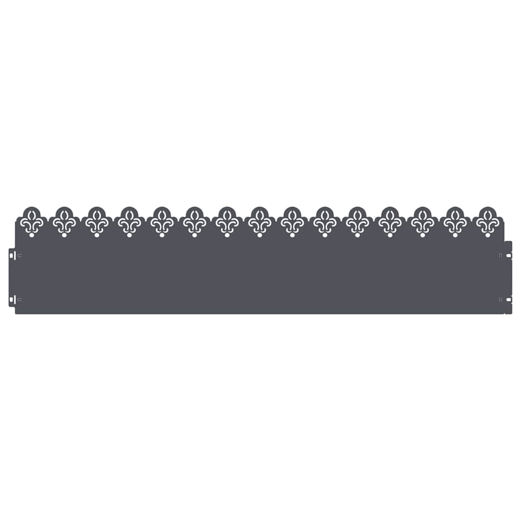 Vidaxl gazonranden 30 pcs antraciet 103 x 0,05 x 22 cm staal