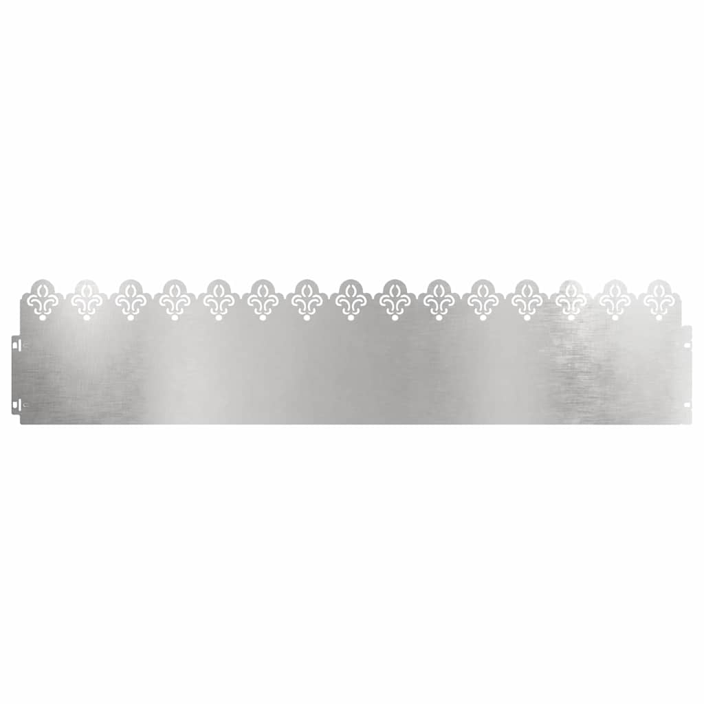 Vidaxl gazonranden 20 pcs zilver 103 x 0,05 x 22 cm roestvrij staal