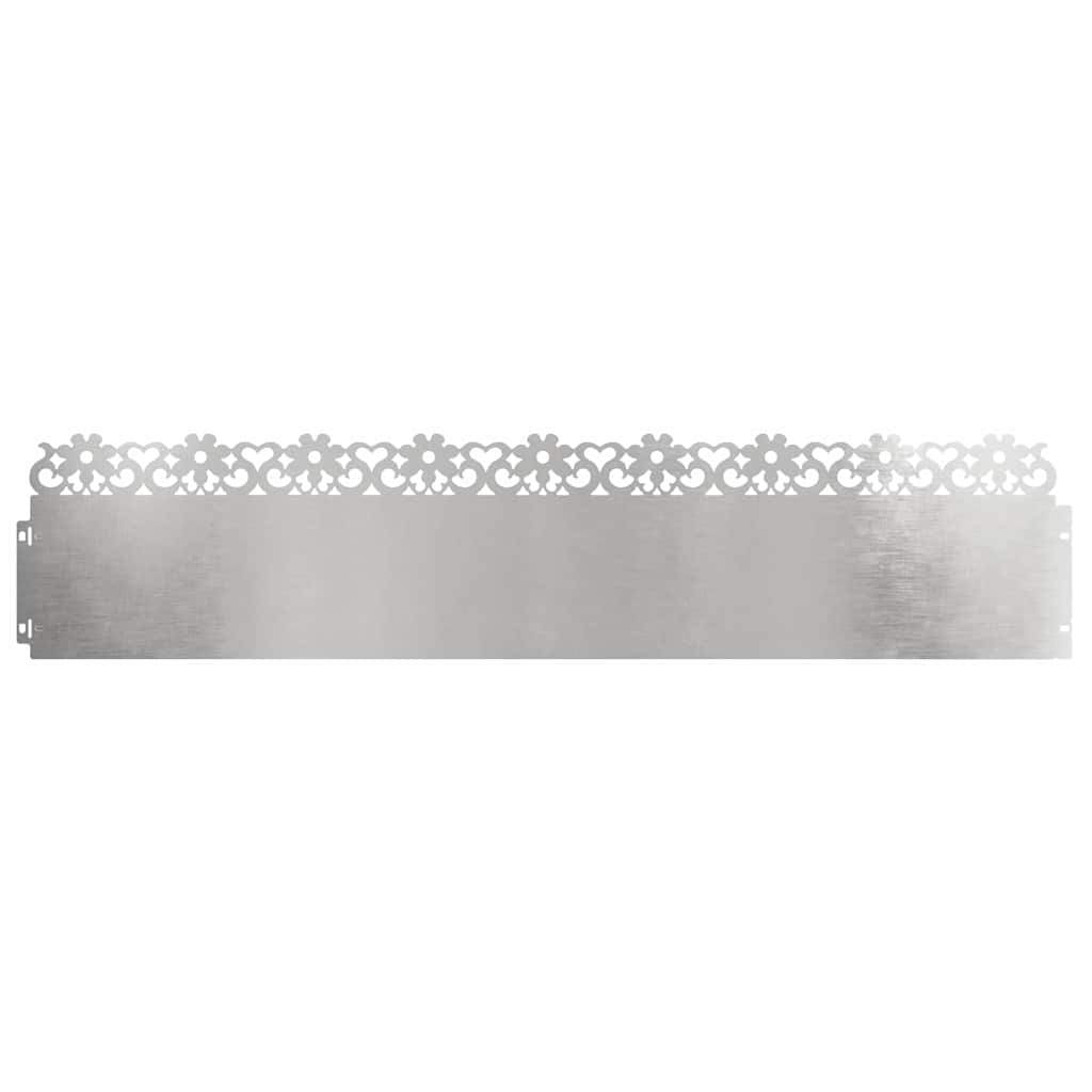 Vidaxl gazonranden 10 pcs zilver 103 x 0,05 x 22 cm roestvrij staal
