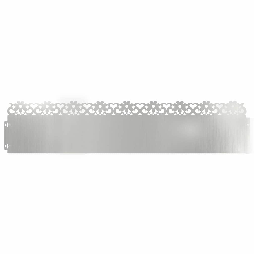 Vidaxl gazonranden 10 pcs zilver 103 x 0,05 x 22 cm