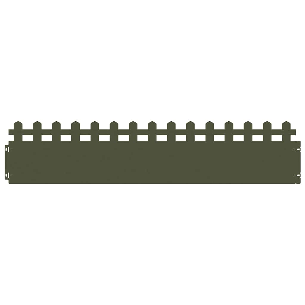 Vidaxl gazonranden 20 pcs olijf groen 103 x 0,05 x 22 cm staal