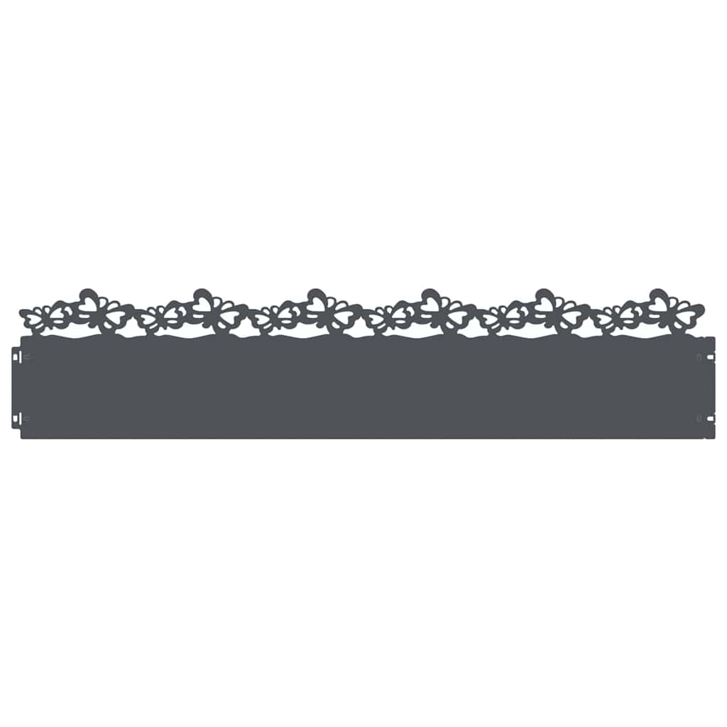 Vidaxl gazonranden 10 pcs antraciet 103 x 0,05 x 22 cm staal