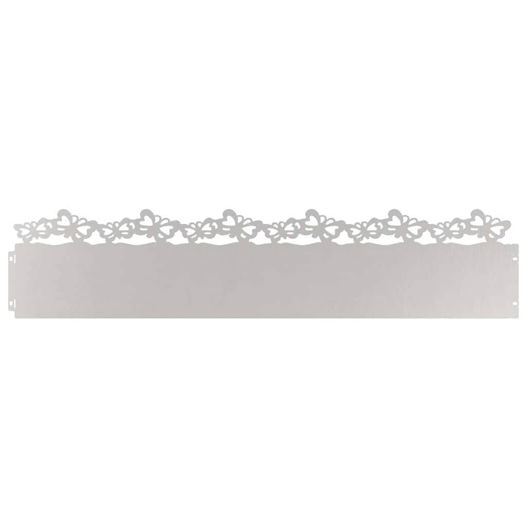 Vidaxl gazonranden 20 pcs zilver 103 x 0,05 x 22 cm roestvrij staal
