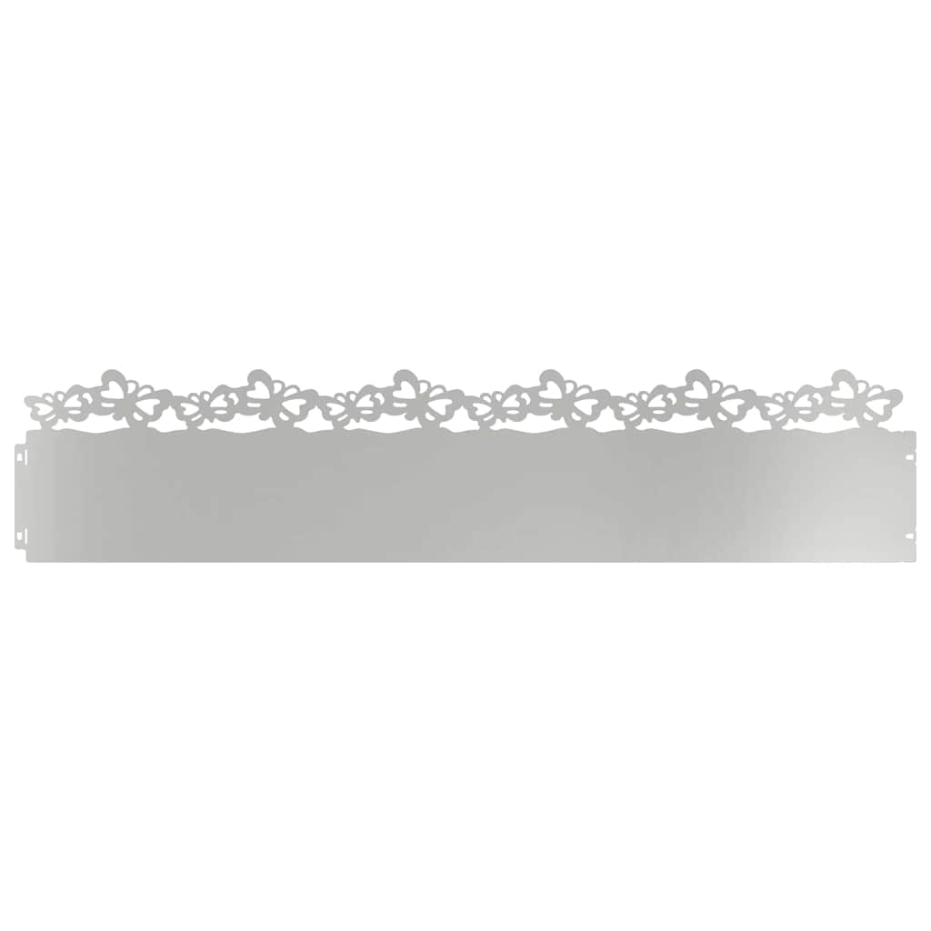 Vidaxl gazonranden 30 pcs zilver 103 x 0,05 x 22 cm