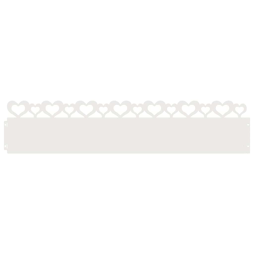 Vidaxl gazonranden 20 pcs wit 103 x 0,05 x 22 cm staal