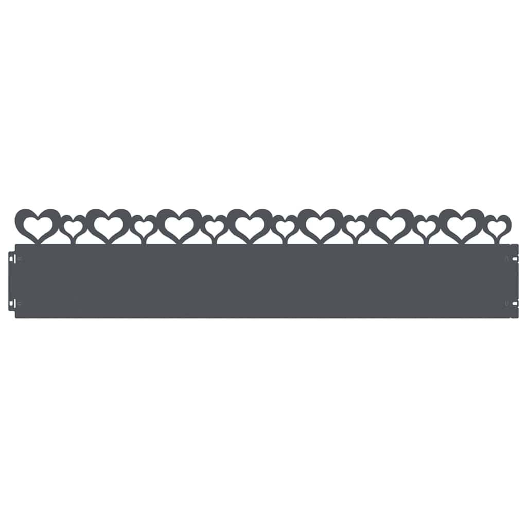 Vidaxl gazonranden 30 pcs antraciet 103 x 0,05 x 22 cm staal