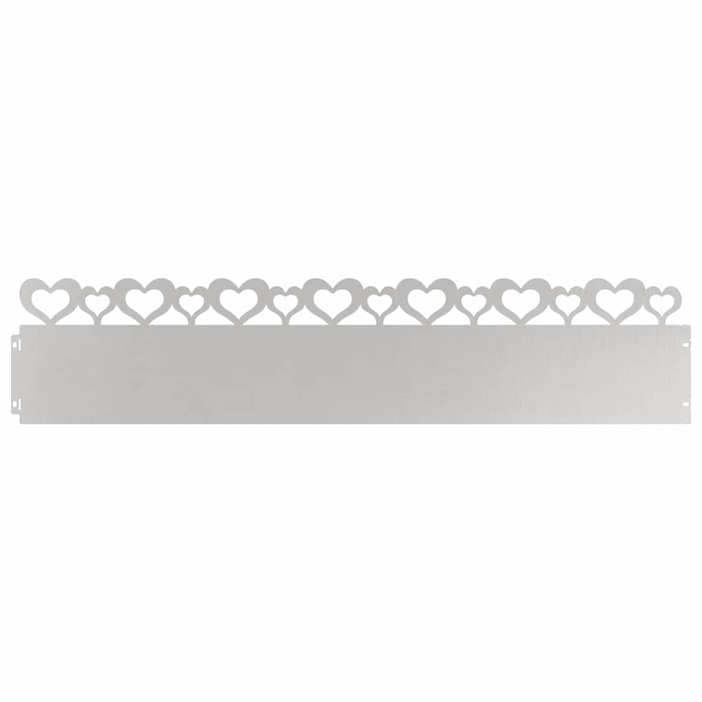 Vidaxl gazonranden 20 pcs zilver 103 x 0,05 x 22 cm roestvrij staal
