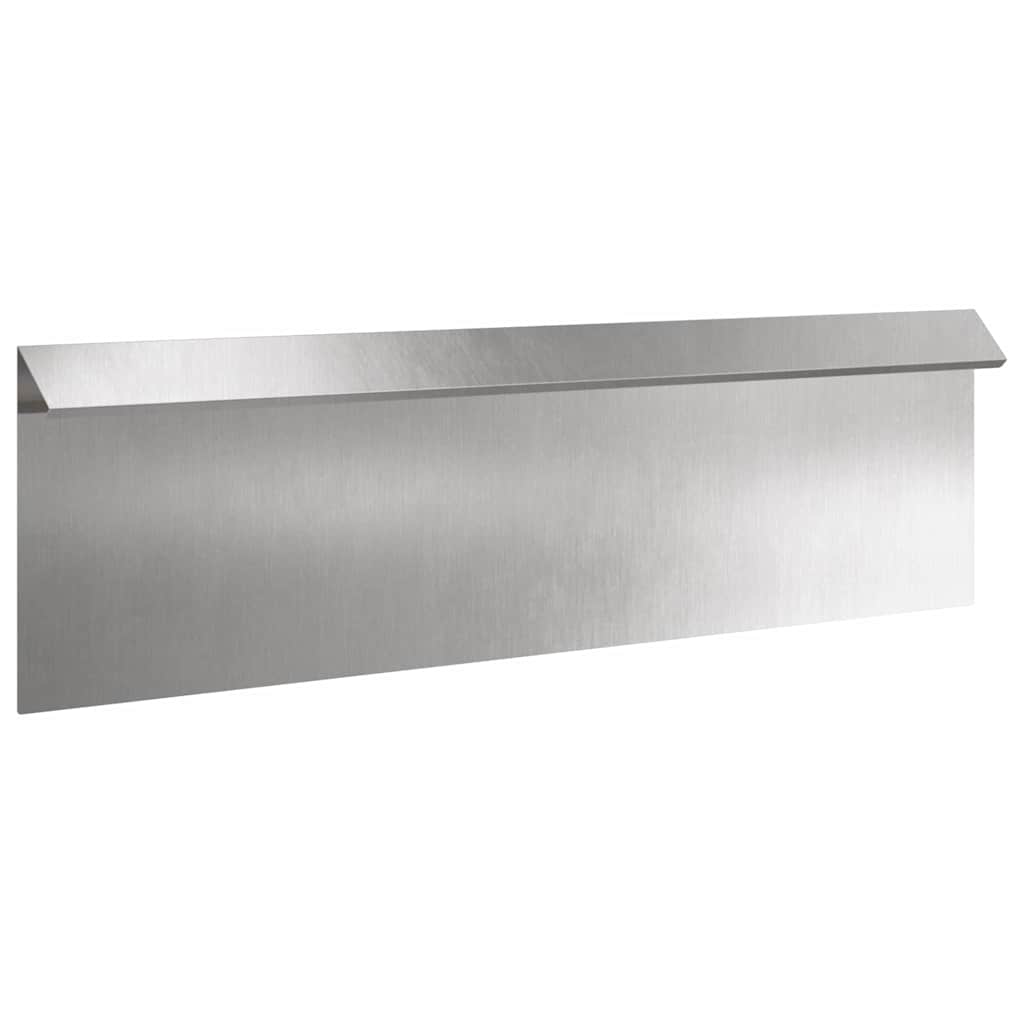Vidaxl slakkenhekje 16 pcs zilver 100 x 3,5 x 25 cm roestvrij staal