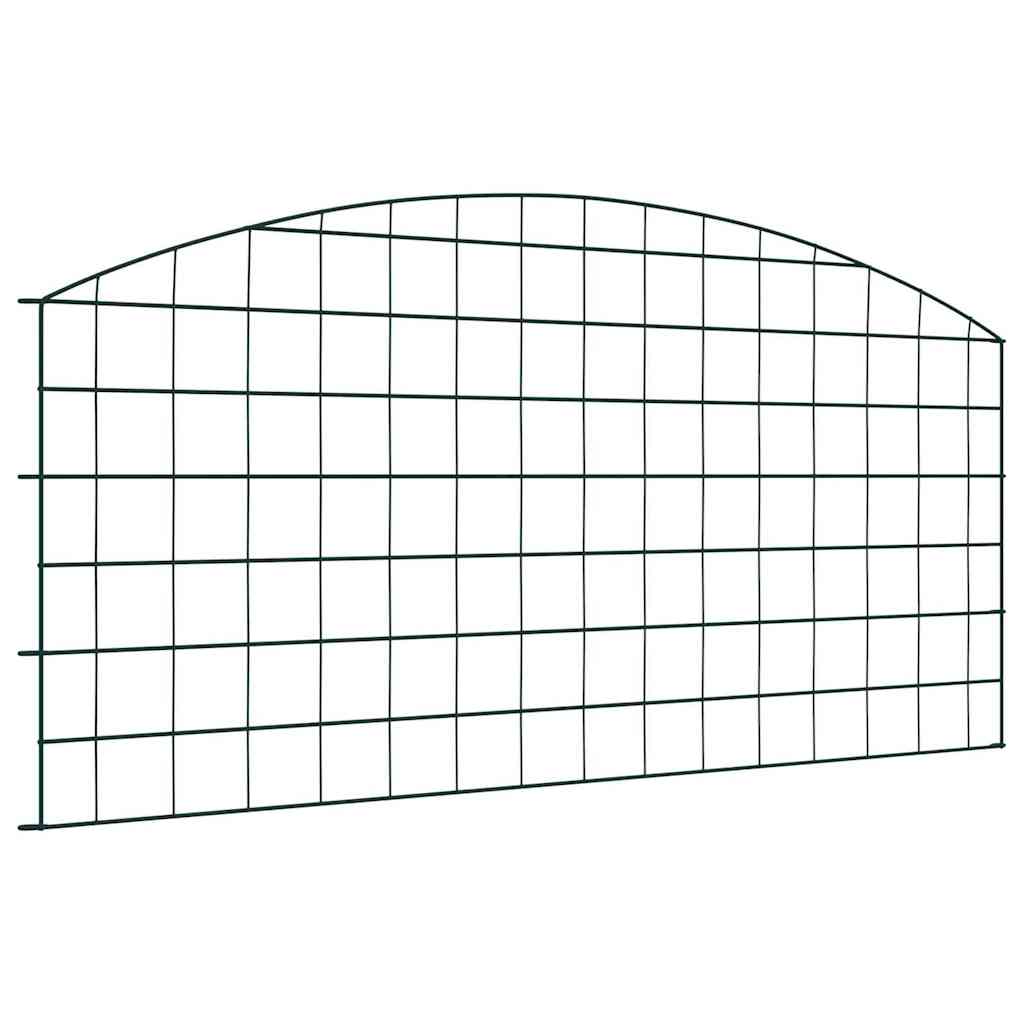 Vidaxl vijverhekken set 5 pcs groen 100 x 50 cm staal