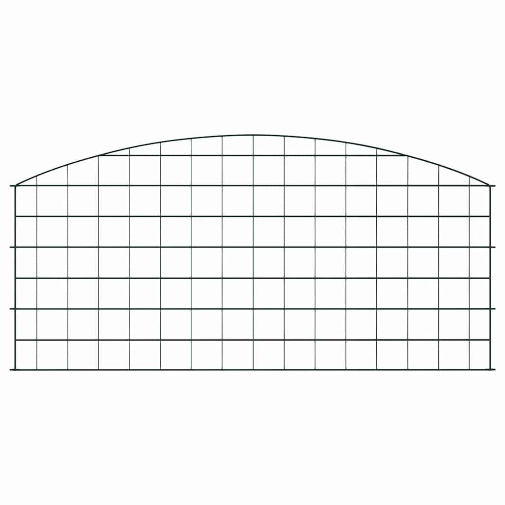Vidaxl vijverhekken set 5 pcs groen 100 x 50 cm staal