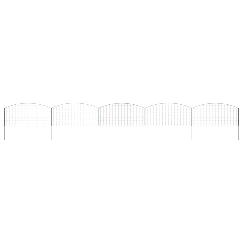 Vidaxl vijverhekken set 5 pcs groen 100 x 50 cm staal