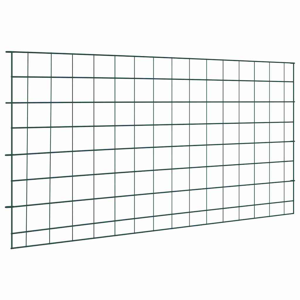 Vidaxl vijverhekken set 5 pcs groen 100 x 50 cm staal