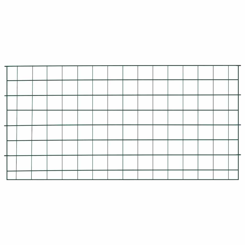 Vidaxl vijverhekken set 5 pcs groen 100 x 50 cm staal