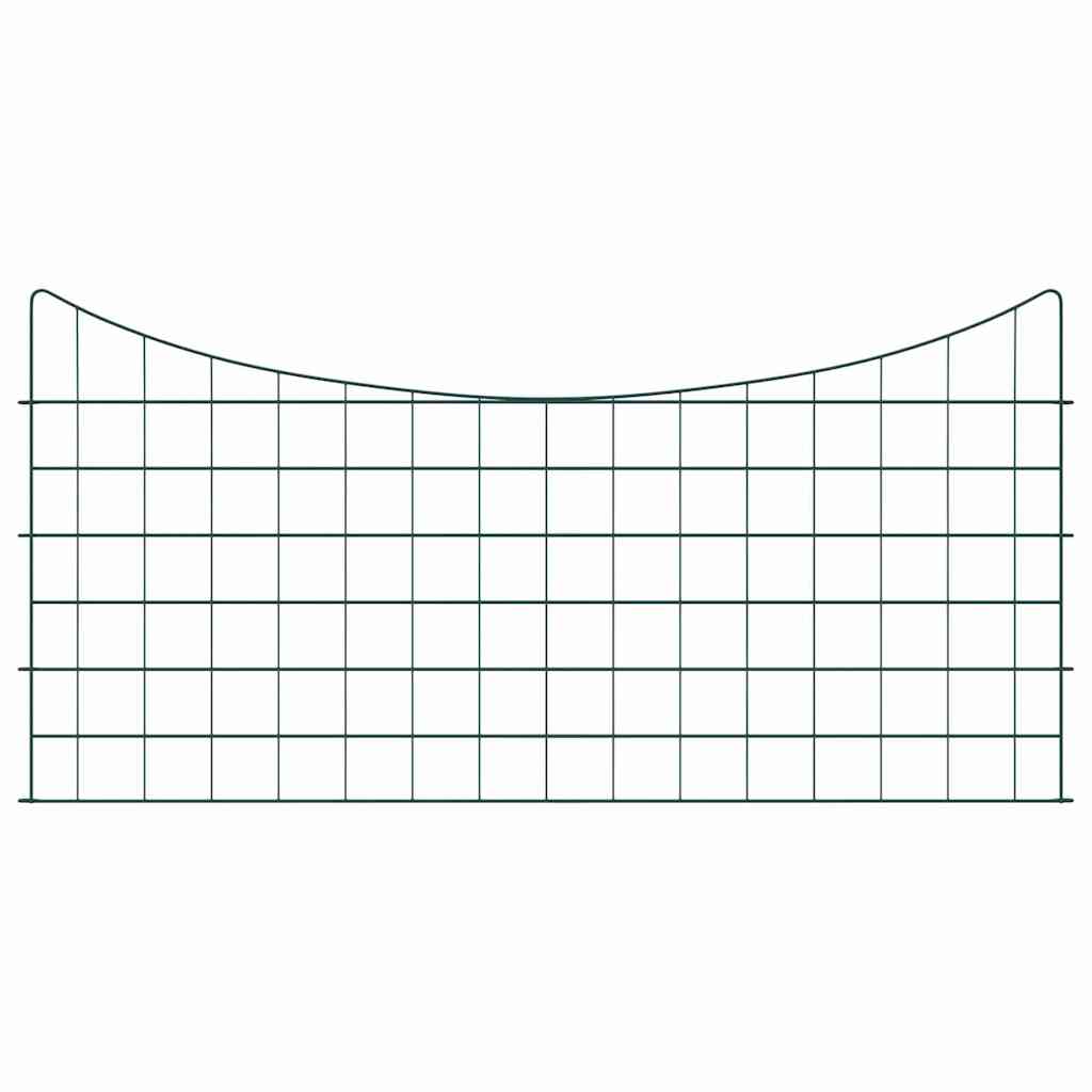 Vidaxl vijverhekken set 5 pcs groen 100 x 50 cm staal