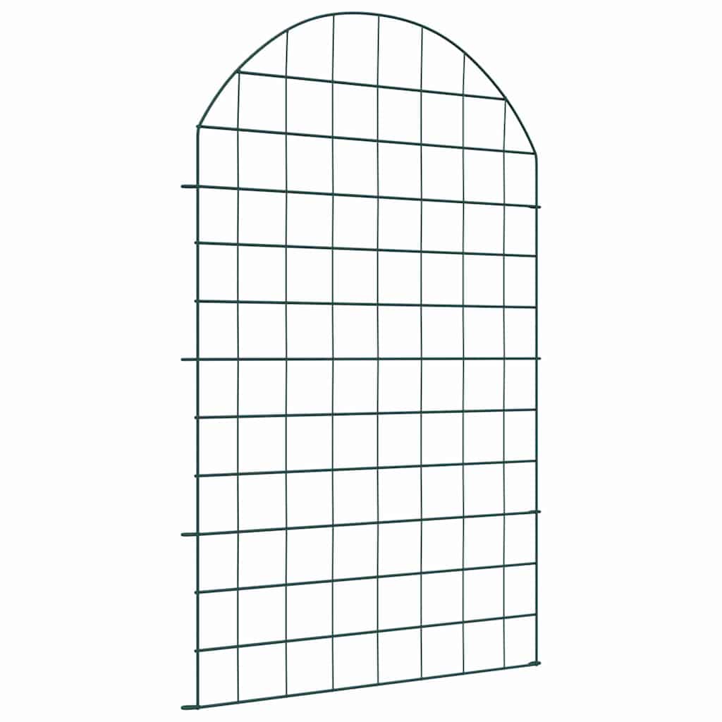 Vidaxl vijverhekken set 8 pcs groen 50 x 80 cm staal