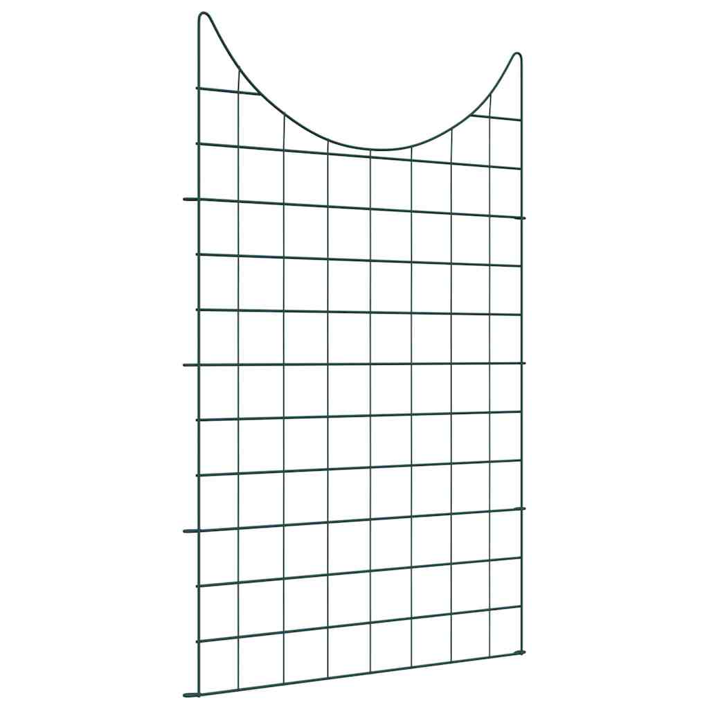 Vidaxl vijverhekken set 8 pcs groen 50 x 80 cm staal