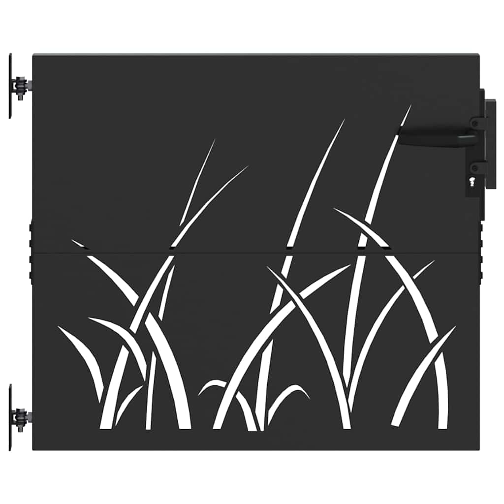 Vidaxl tuinpoort met slot zwart 85 x 100 cm poedergecoat staal