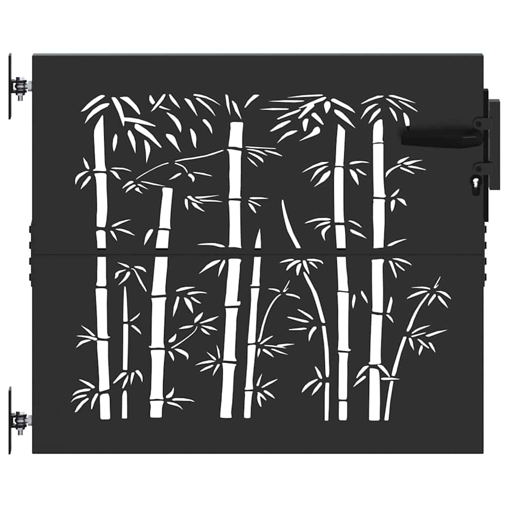 Vidaxl tuinpoort met slot zwart 85 x 175 cm poedergecoat staal
