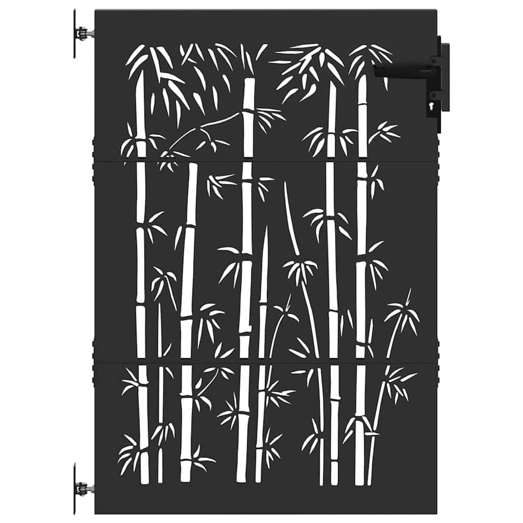 Vidaxl tuinpoort met slot zwart 85 x 125 cm poedergecoat staal