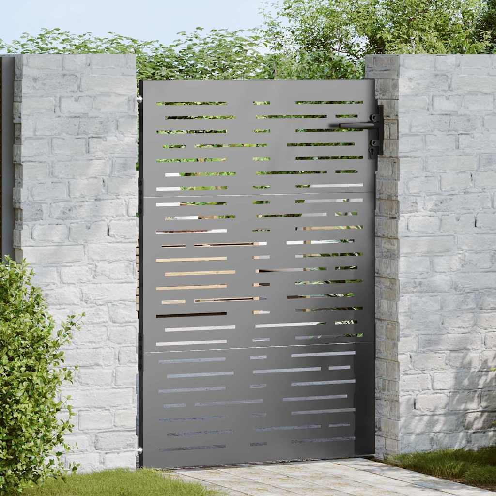 Vidaxl tuinpoort met slot zwart 85 x 125 cm poedergecoat staal