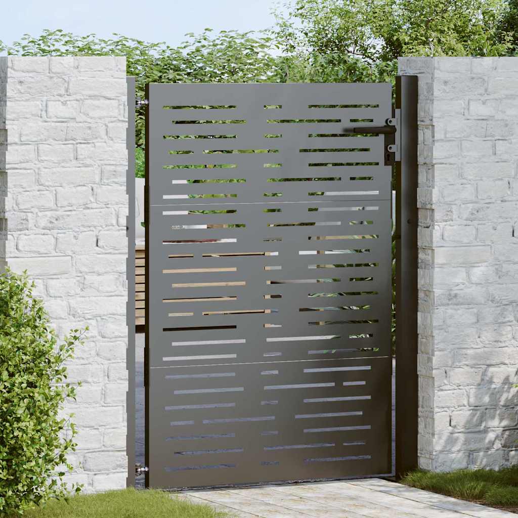 Vidaxl tuinpoort met slot zwart 110 x 130 cm gepoedercoat staal