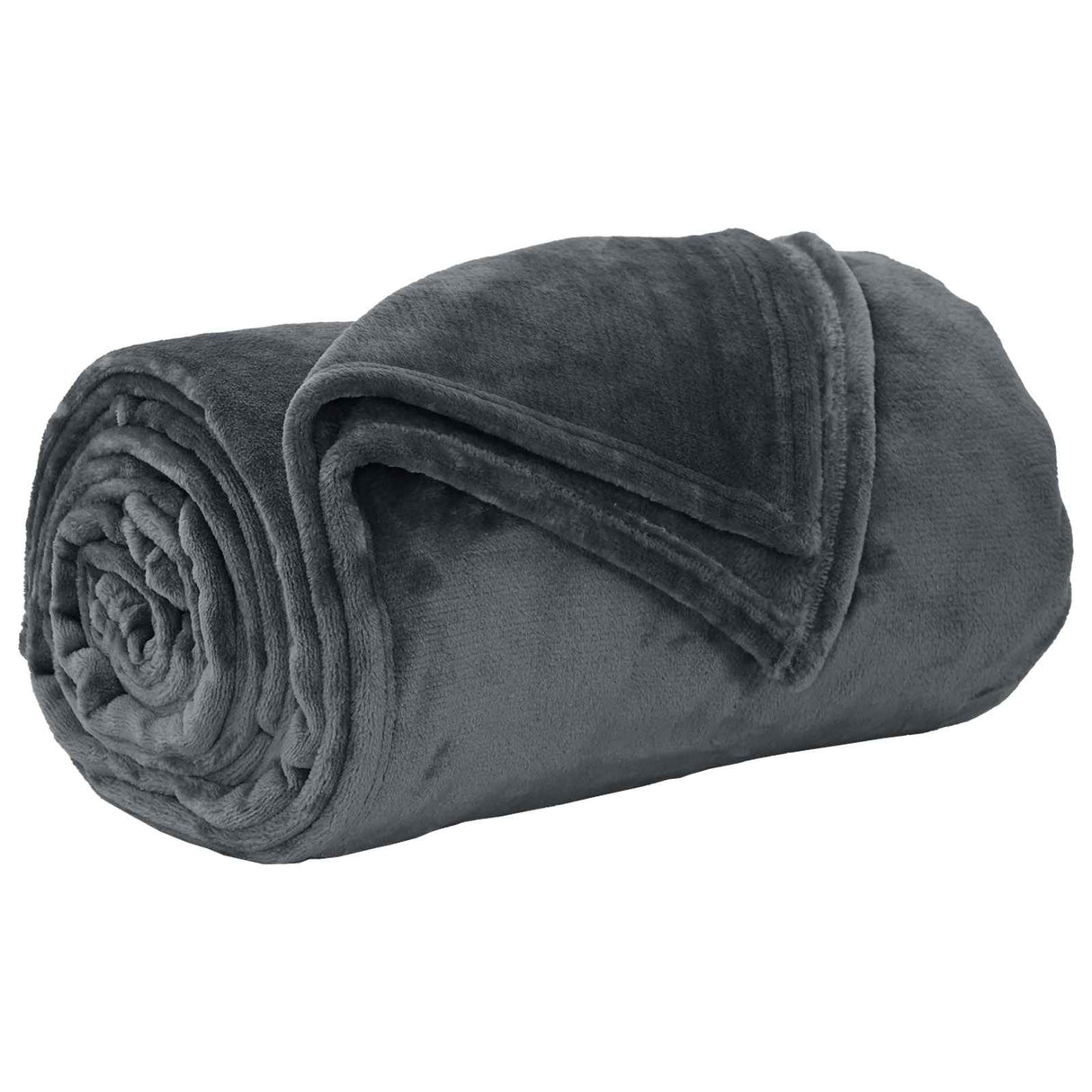 Vidaxl gooi deken donkergrijs 220 x 240 cm fleece