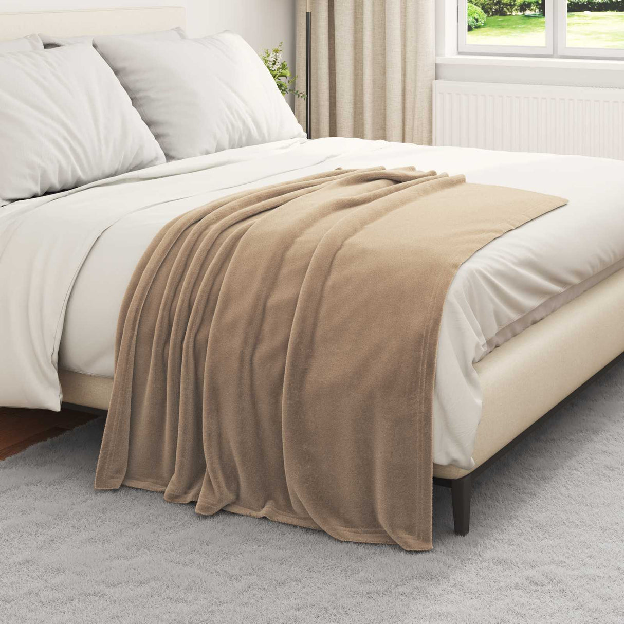 Vidaxl kleden 6 pcs kameel 130 x 150 cm fleece