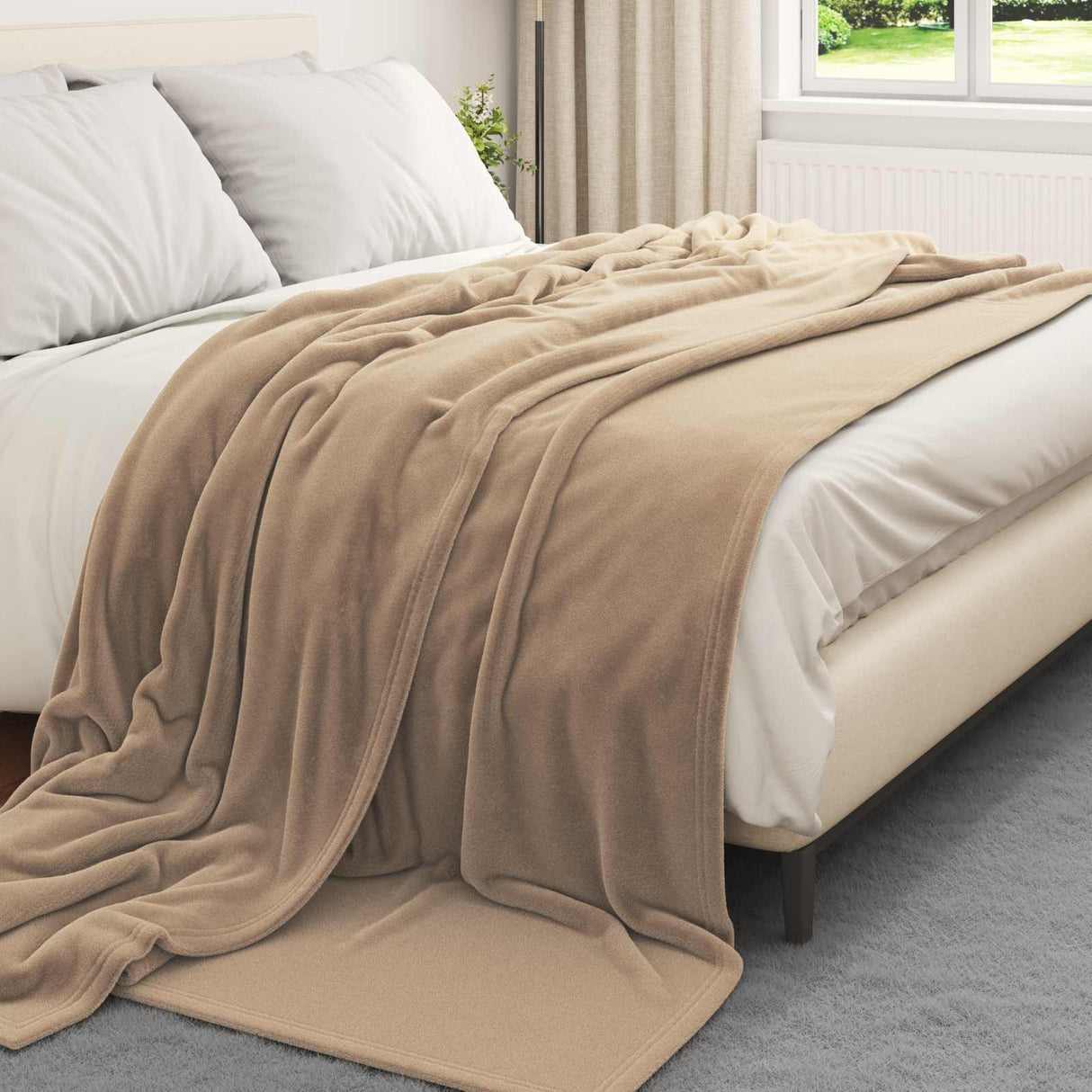 Vidaxl kleden 6 pcs kameel 240 x 270 cm fleece