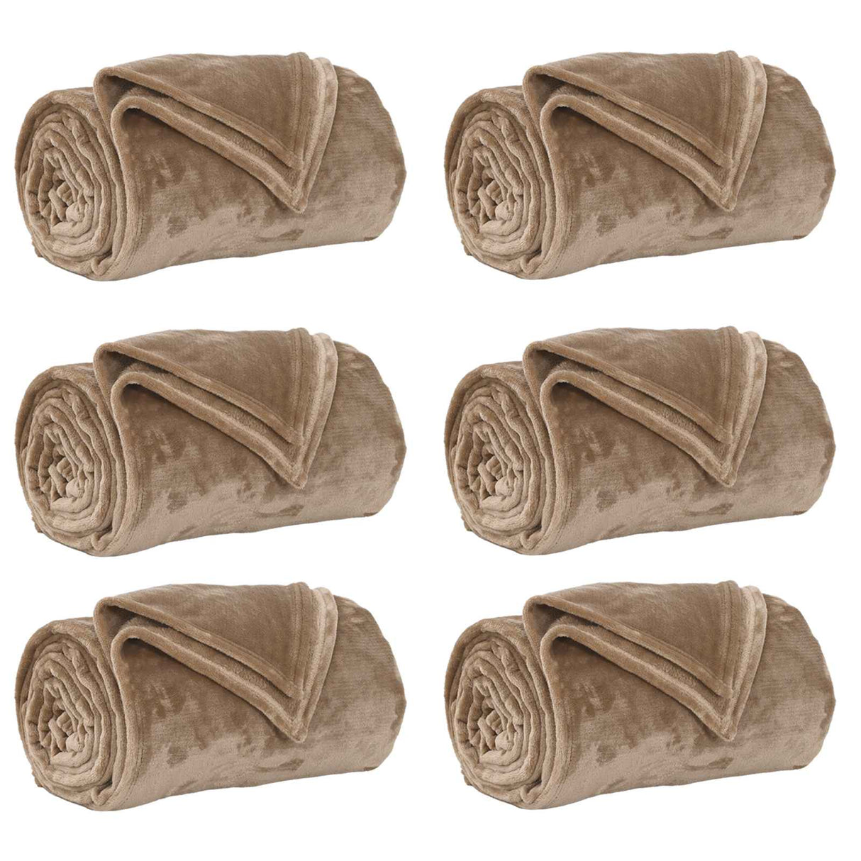 Vidaxl kleden 6 pcs kameel 240 x 270 cm fleece