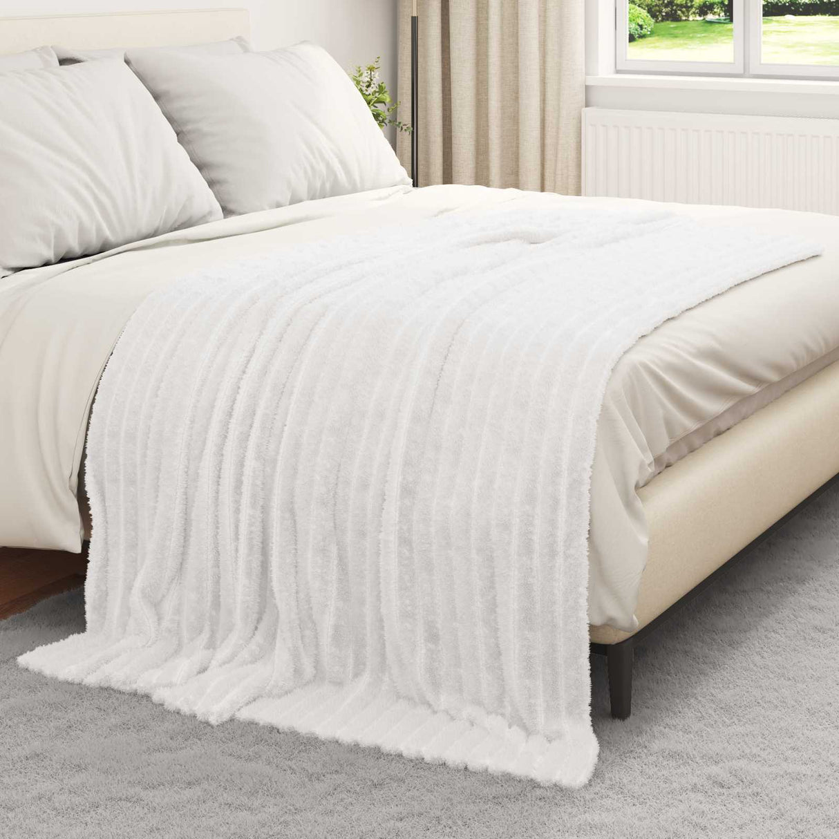 Vidaxl kleden 6 pcs wit 200 x 150 cm fleece