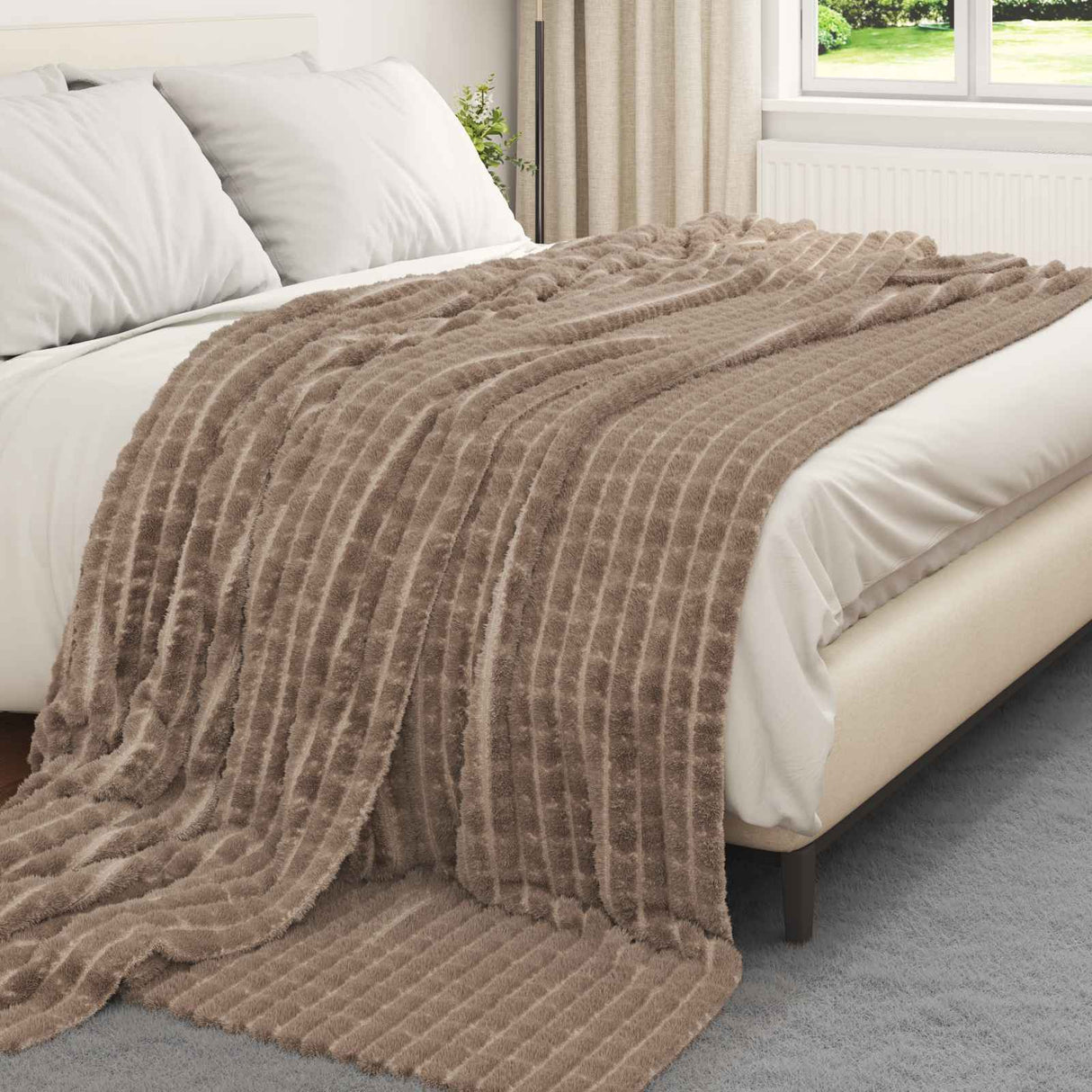 Vidaxl kleden 6 pcs kameel 240 x 220 cm fleece