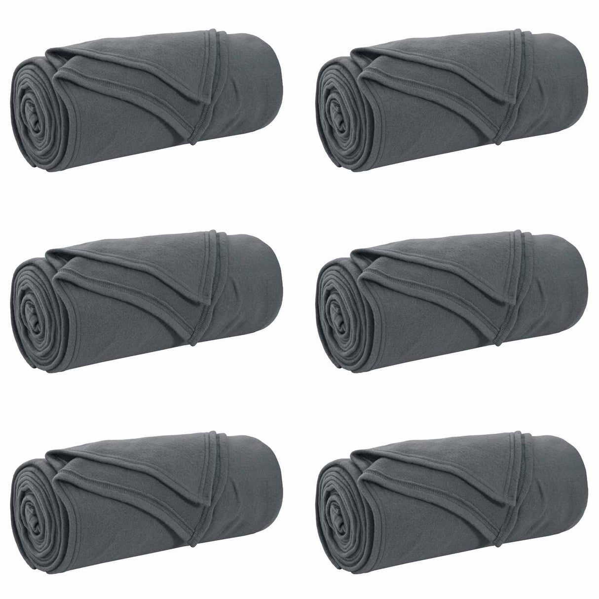 Vidaxl kleden 6 pcs donkergrijs 200 x 150 cm fleece