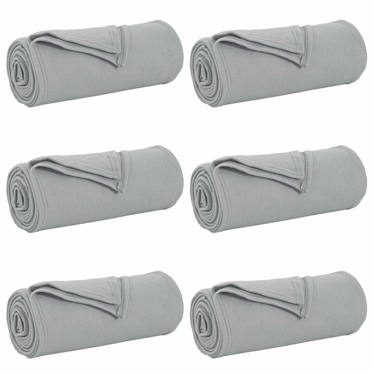 Vidaxl kleden 6 pcs grijs 170 x 130 cm fleece