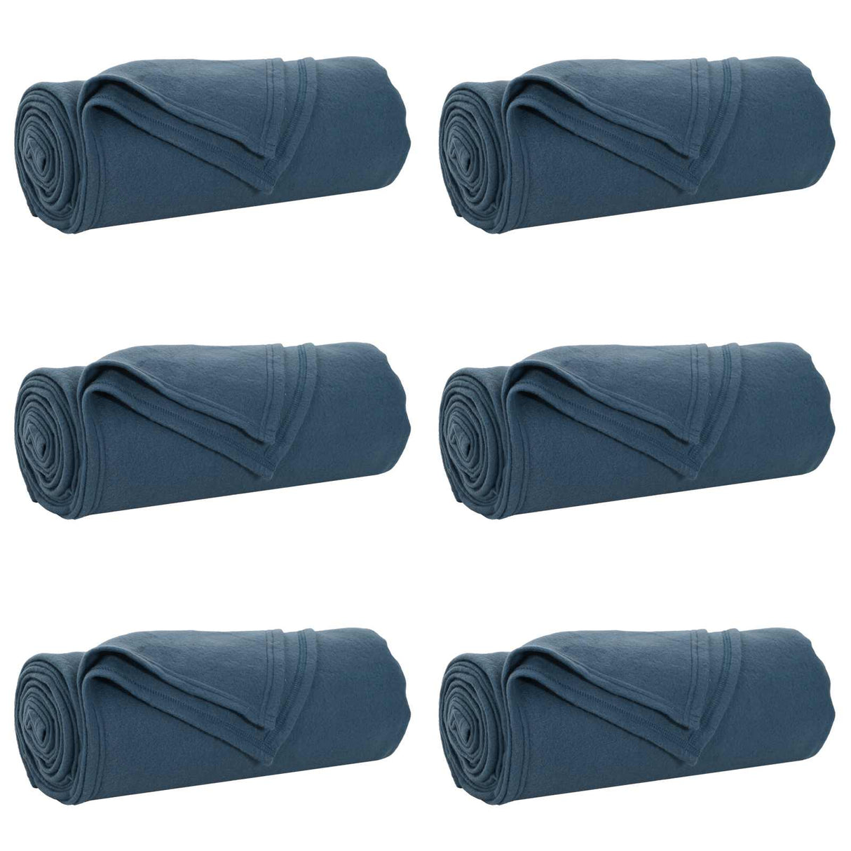 Vidaxl kleden 6 pcs marineblauw 240 x 220 cm fleece