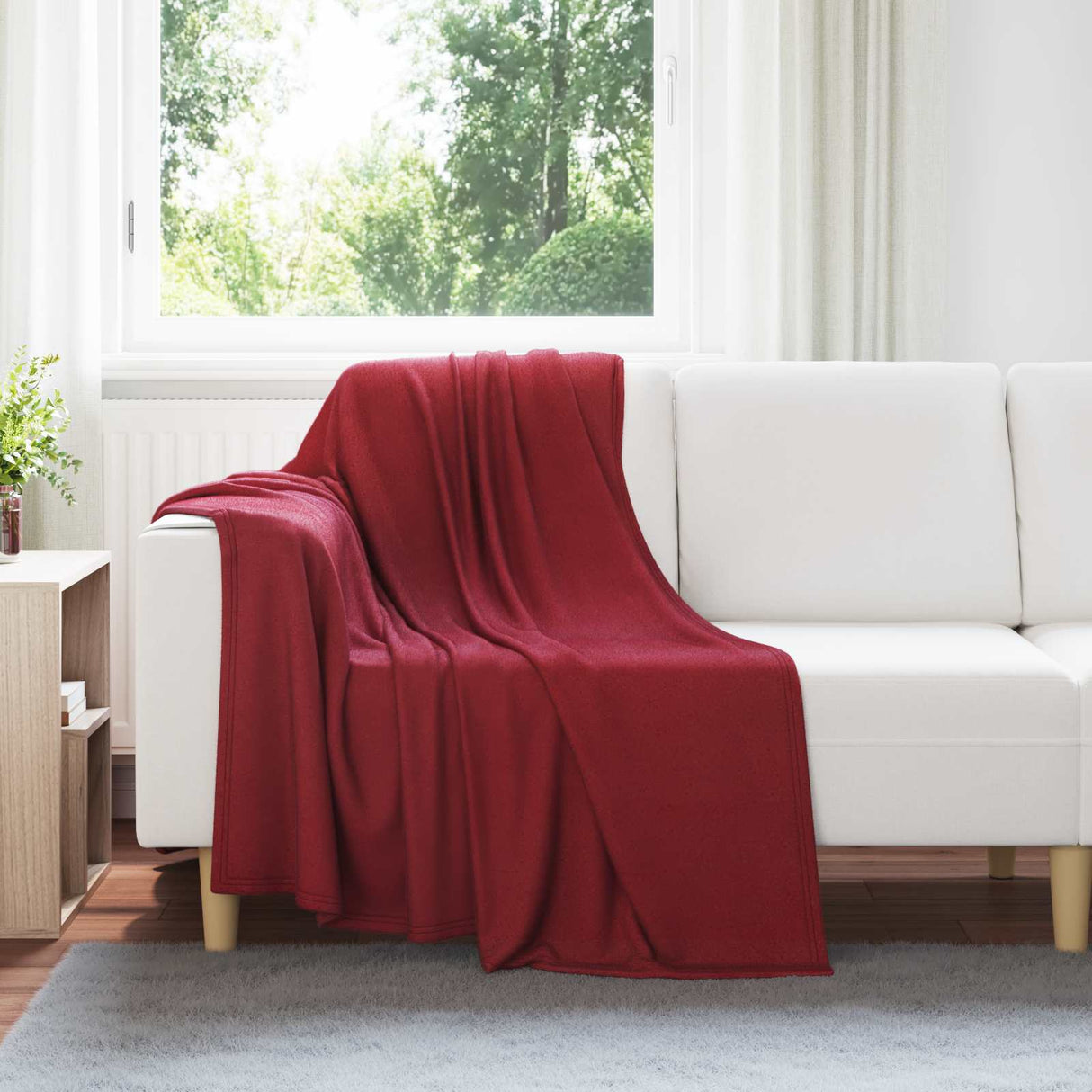 Vidaxl kleden 6 pcs bordeaux rood 170 x 130 cm fleece