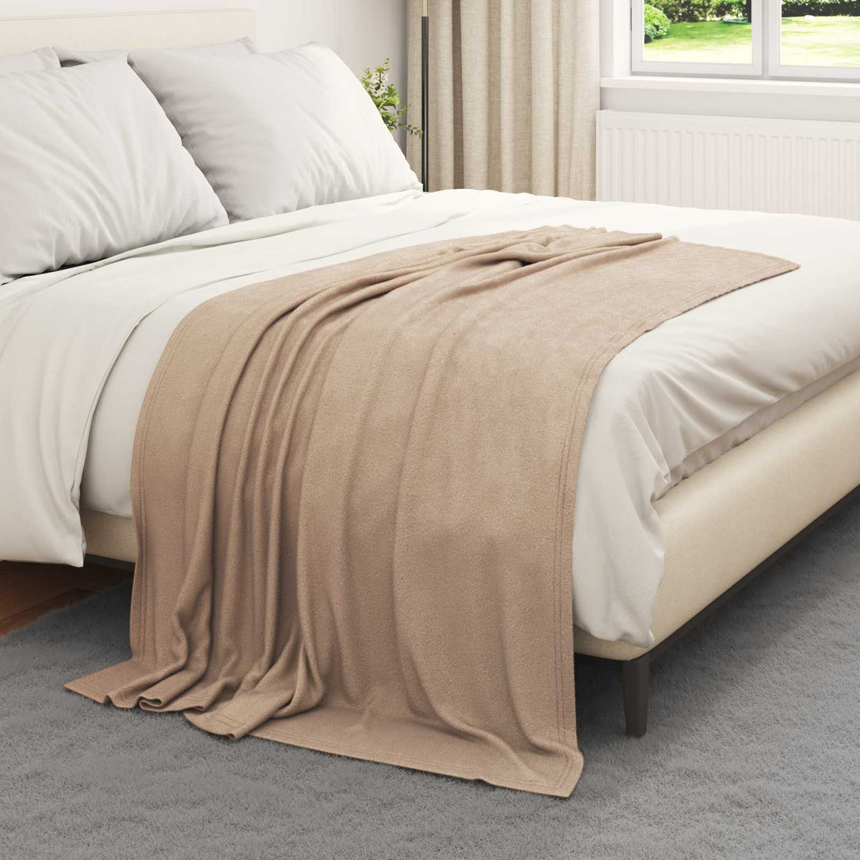Vidaxl kleden 24 pcs kameel 170 x 130 cm fleece