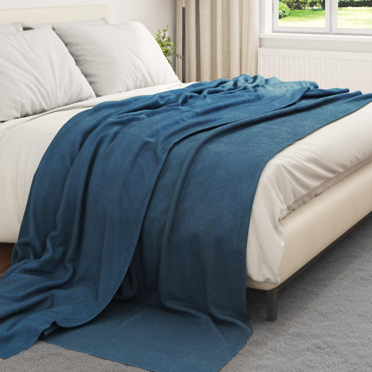 Vidaxl kleden 24 pcs marineblauw 240 x 220 cm fleece