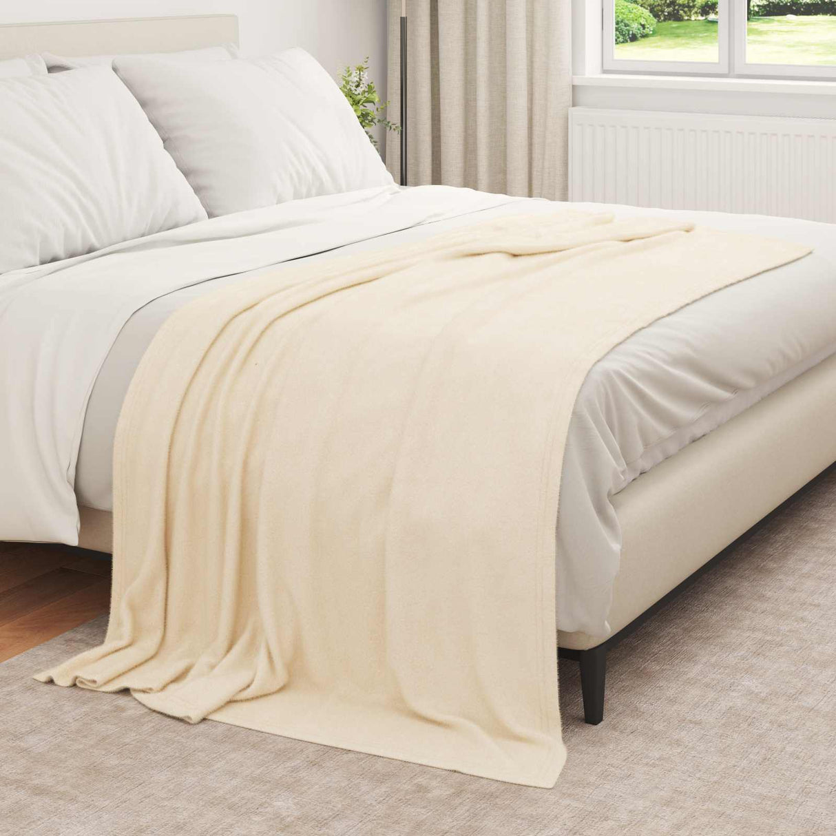 Vidaxl kleden 6 pcs crème 210 x 140 cm fleece