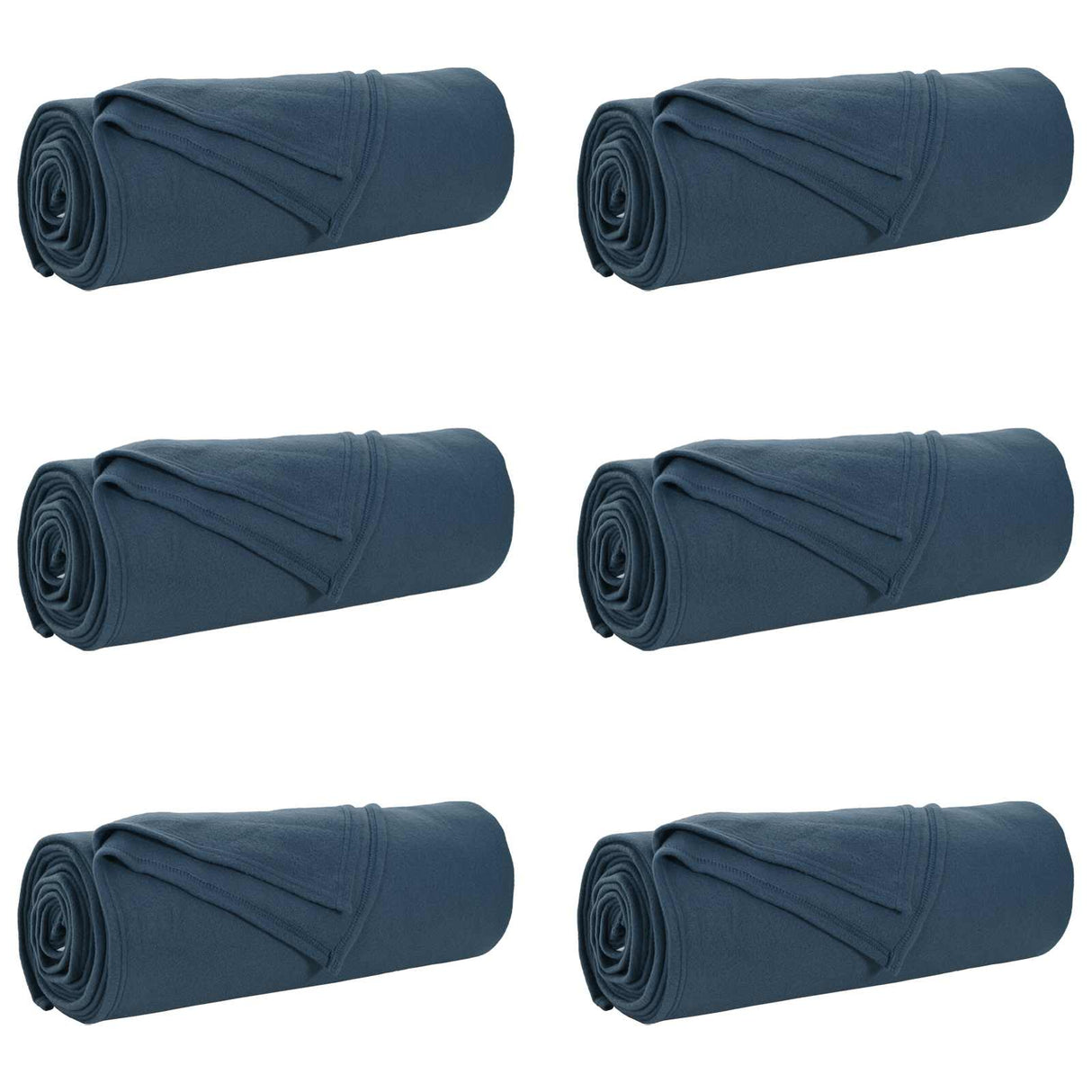 Vidaxl kleden 6 pcs marineblauw 280 x 210 cm fleece